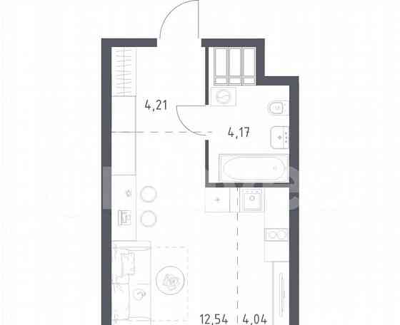 Студия, 25 м2, 21/23 эт. Москва