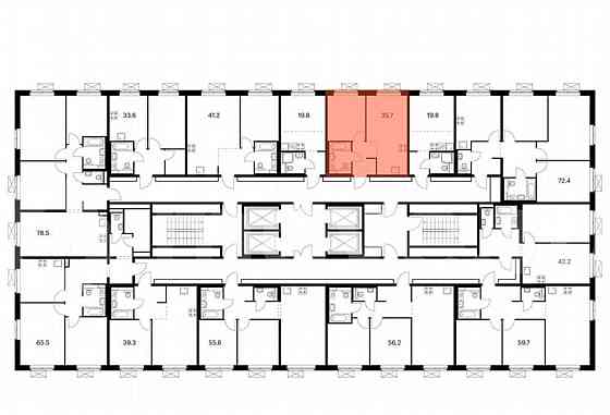 1-комн. квартира, 35.7 м2, 16/25 эт. Москва