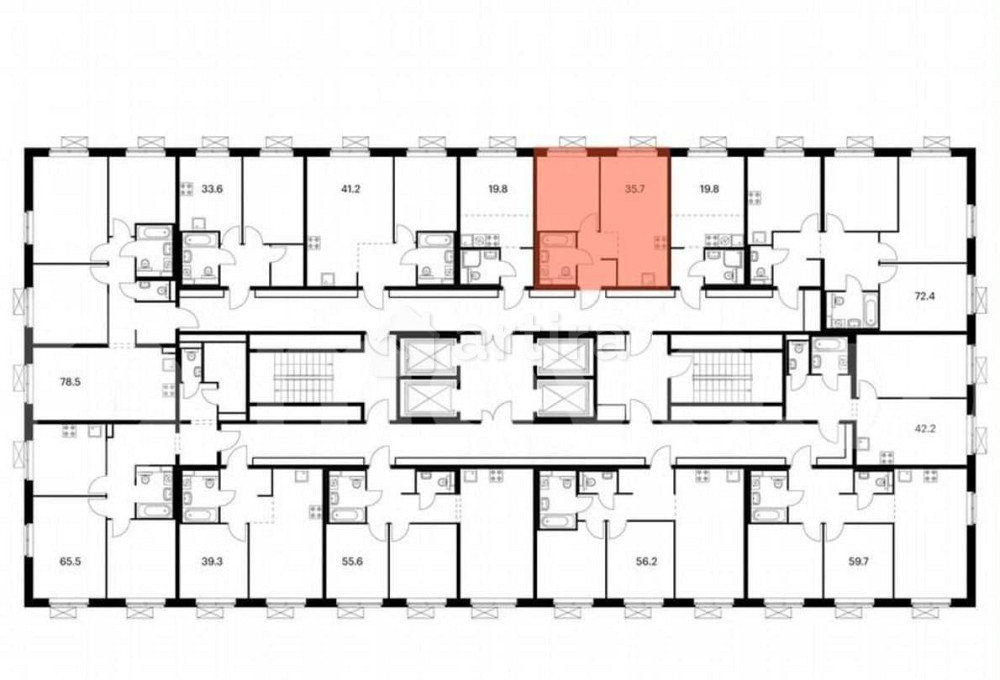 1-комн. квартира, 35.7 м2, 16/25 эт. Москва - изображение 2