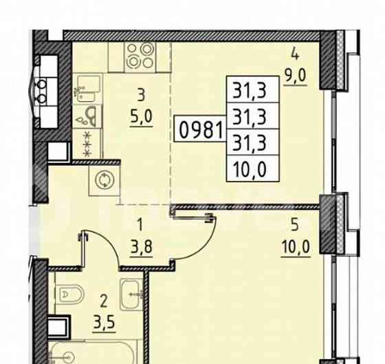 1-комн. квартира, 31.4 м2, 5/24 эт. Москва