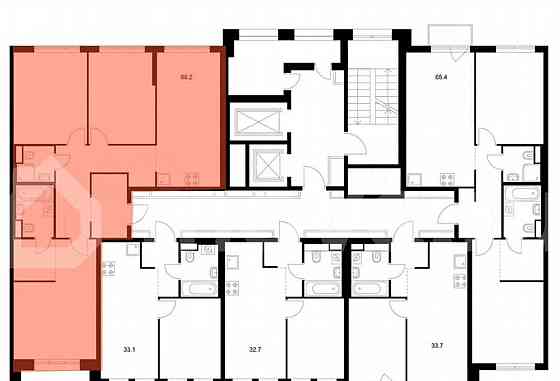 3-комн. квартира, 88.2 м2, 6/12 эт. Москва