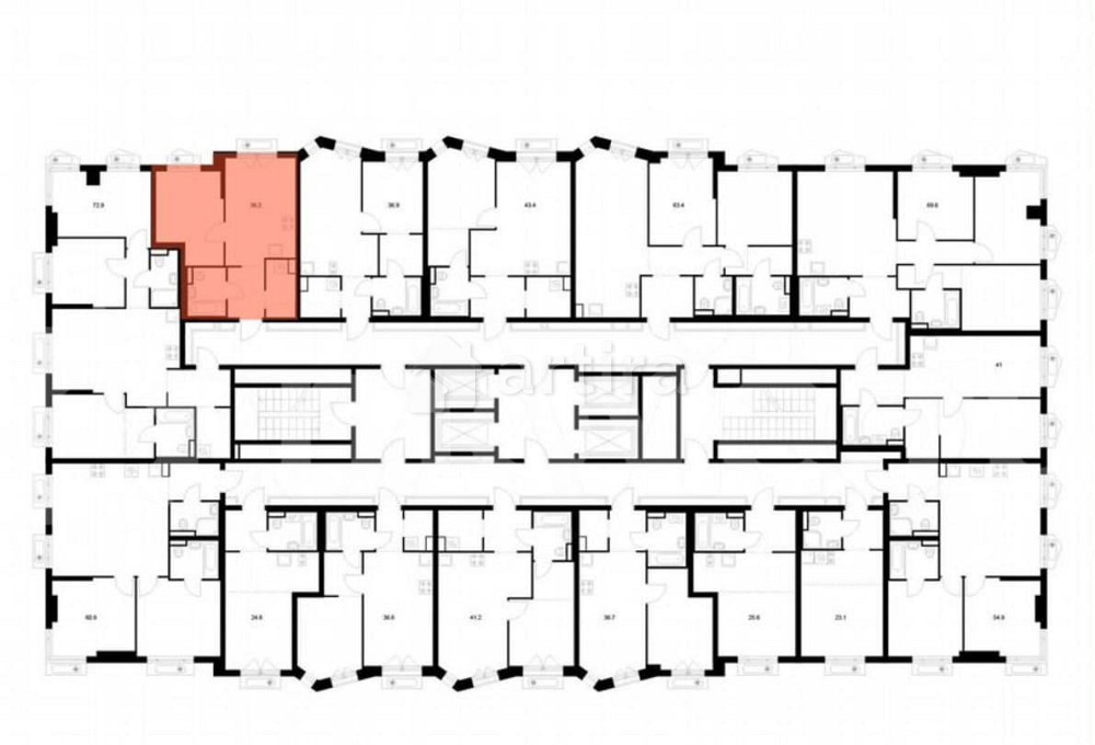 1-комн. квартира, 36.2 м2, 13/32 эт. Москва - изображение 3