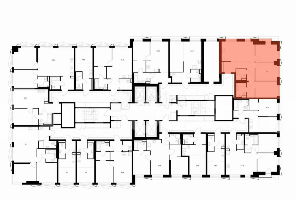 3-комн. квартира, 71.5 м2, 8/38 эт. Москва - изображение 3