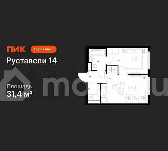 1-комн. квартира, 31.4 м2, 16/21 эт. Москва