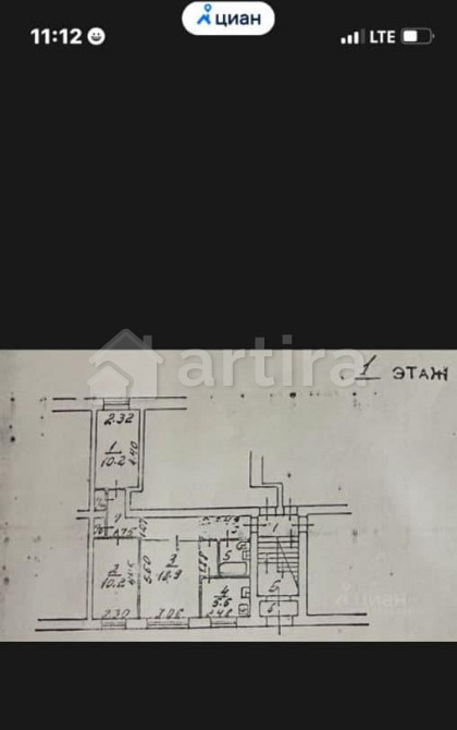 Комната, 10.2 м2, 1/5 эт. Москва - изображение 3
