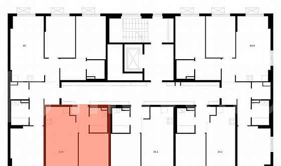 1-комн. квартира, 35.9 м2, 9/9 эт. Москва