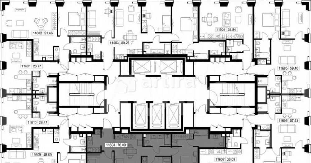 3-комн. квартира, 76.1 м2, 16/52 эт. Москва - изображение 4