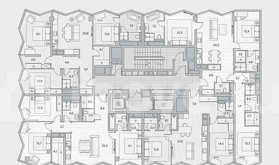 3-комн. пентхаус, 90.9 м2, 3/26 эт. Москва