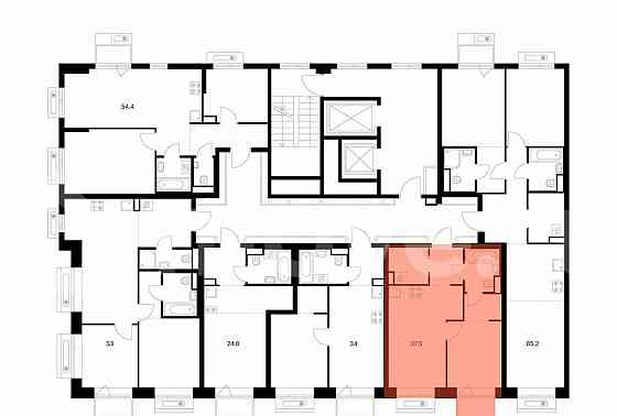 1-комн. квартира, 37.5 м2, 11/12 эт. Москва