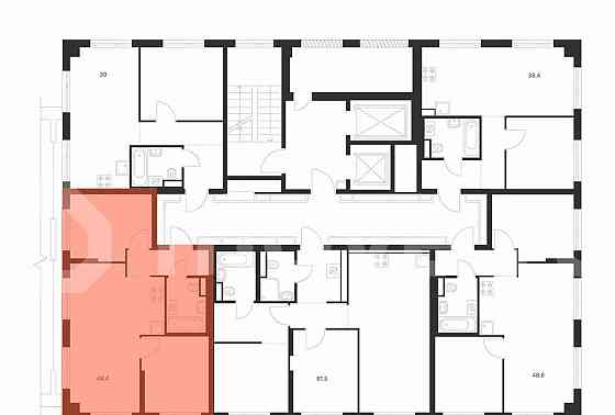 2-комн. квартира, 48.4 м2, 2/8 эт. Москва