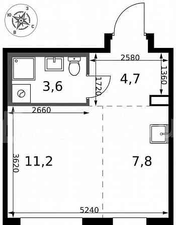 Студия, 27.3 м2, 13/24 эт. Москва