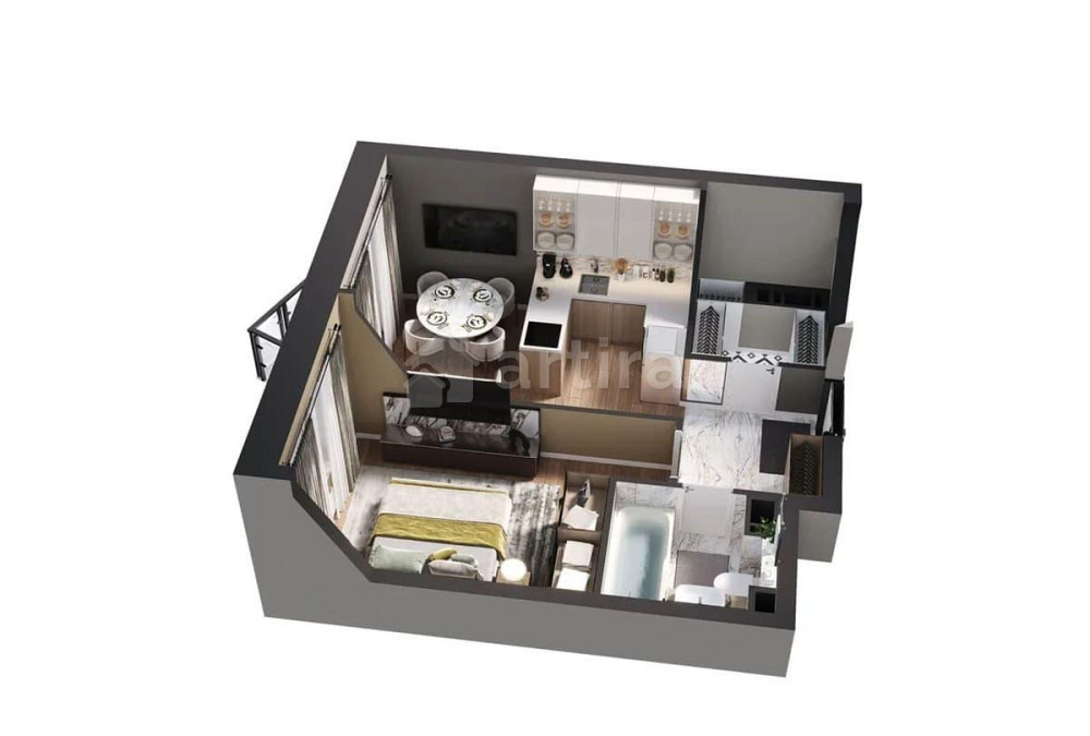 1-комн. квартира, 36.9 м2, 13/28 эт. Москва - изображение 1