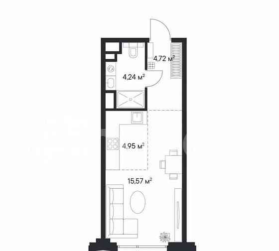 Студия, 29.9 м2, 25/28 эт. Москва
