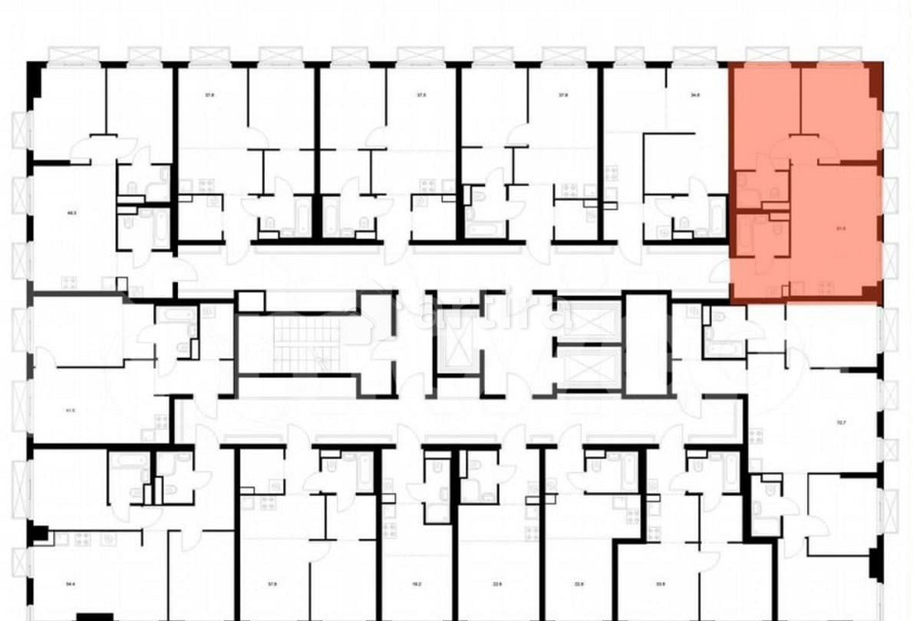 2-комн. квартира, 51.5 м2, 6/20 эт. Москва - изображение 2