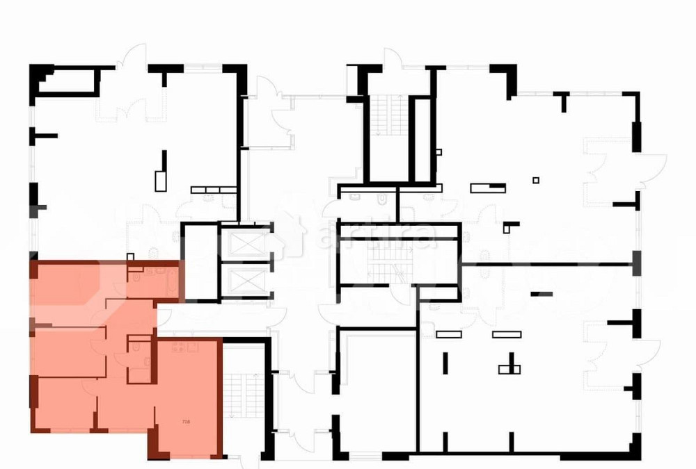 3-комн. квартира, 77.6 м2, 1/16 эт. Москва - изображение 3