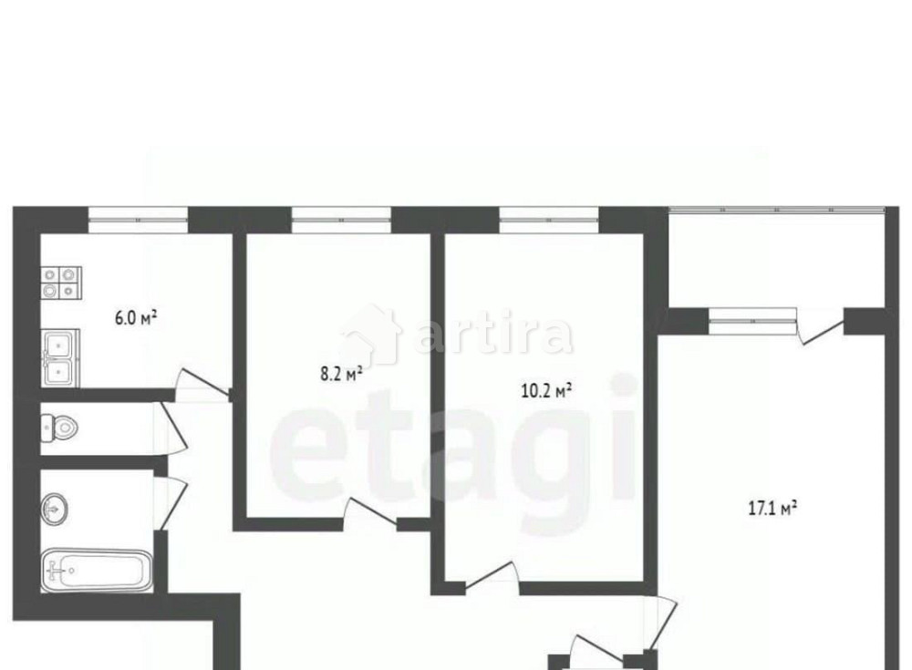 Комната, 8.2 м2, 1/9 эт. Москва - изображение 3