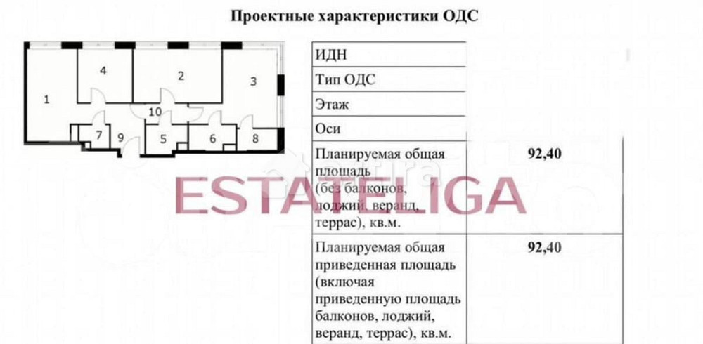 3-комн. квартира, 92.4 м2, 17/20 эт. Москва - изображение 4
