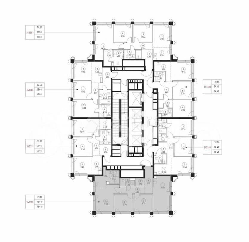 3-комн. квартира, 78.4 м2, 43/45 эт. Москва - изображение 4