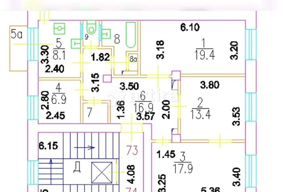 4-комн. квартира, 91.6 м2, 7/9 эт. Москва - изображение 5