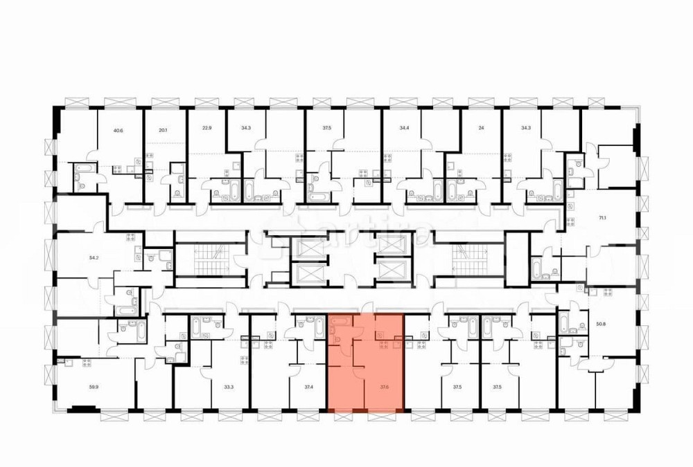 1-комн. квартира, 37.6 м2, 25/30 эт. Москва - изображение 3