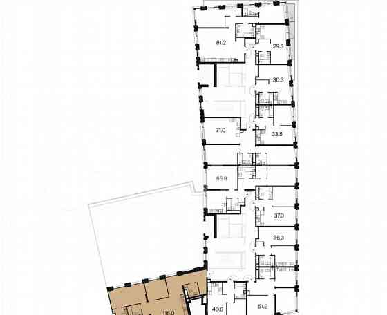 3-комн. квартира, 115 м2, 3/18 эт. Москва