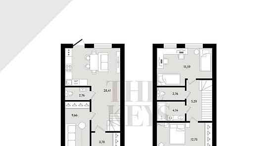 Таунхаус, 91.8 м2, 1.5 сотки, 2 эт. Санкт-Петербург