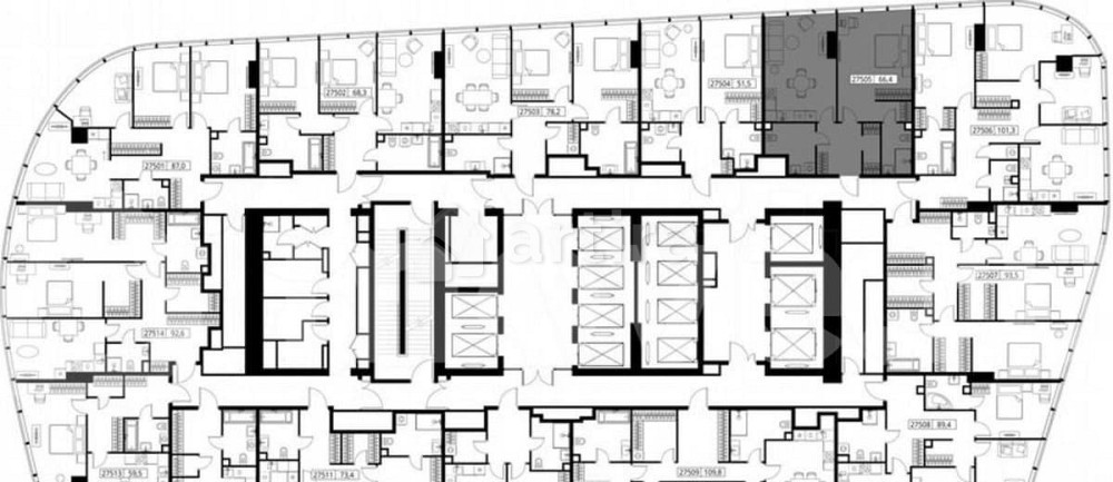 1-комн. квартира, 66.4 м2, 75/90 эт. Москва - изображение 2