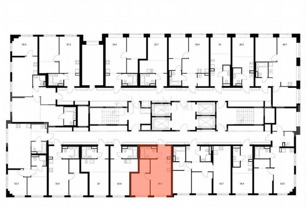1-комн. квартира, 34.4 м2, 10/27 эт. Москва - изображение 1