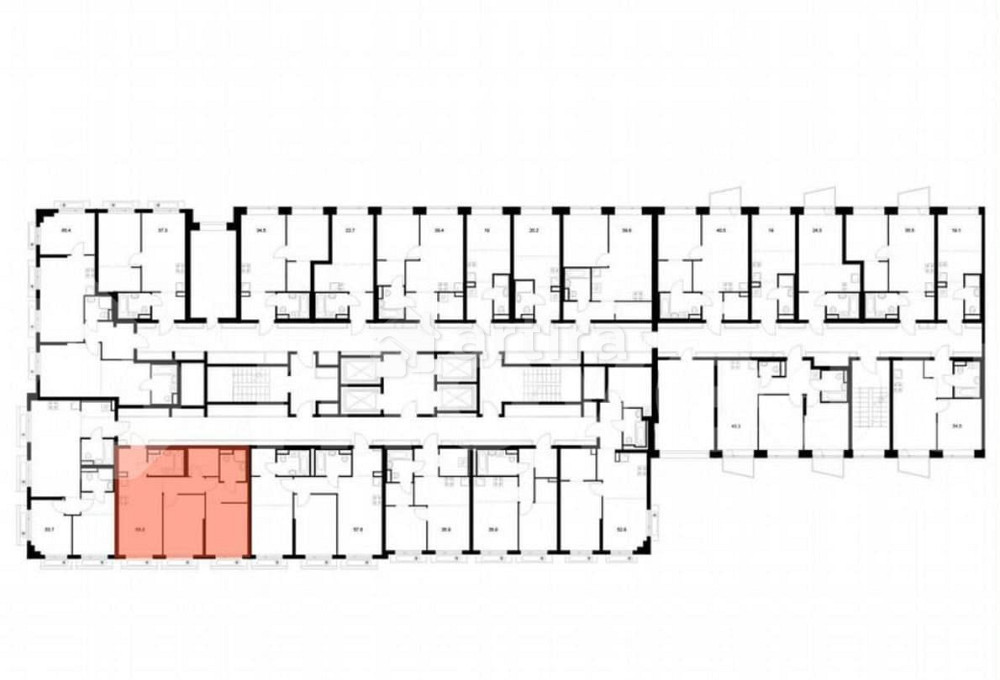 2-комн. квартира, 56.7 м2, 5/27 эт. Москва - изображение 2