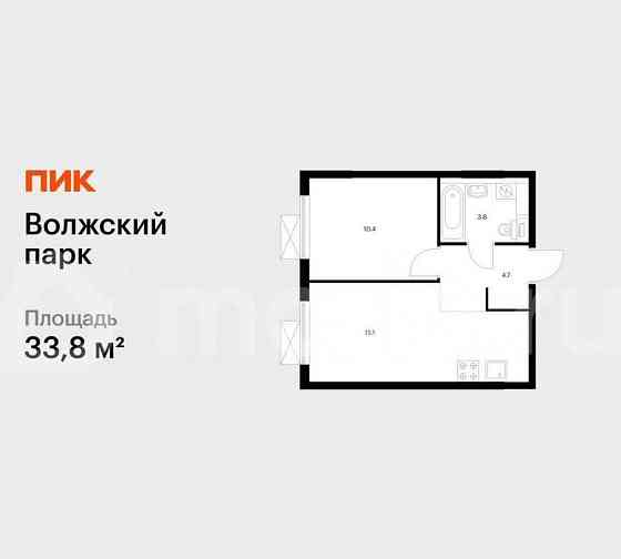 1-комн. квартира, 33.8 м2, 6/15 эт. Москва