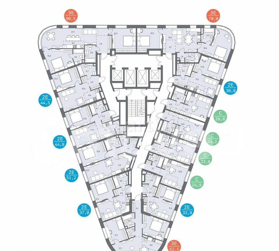 4-комн. квартира, 82.1 м2, 4/31 эт. Москва - изображение 5
