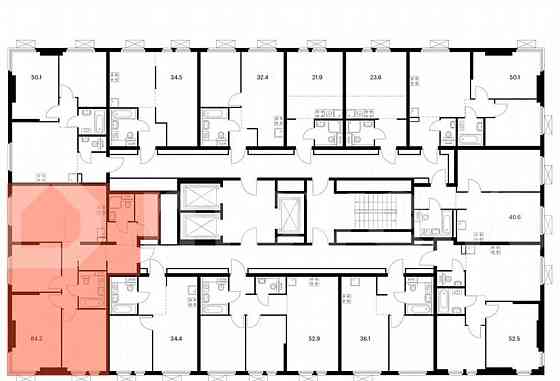 3-комн. квартира, 82.8 м2, 2/22 эт. Москва