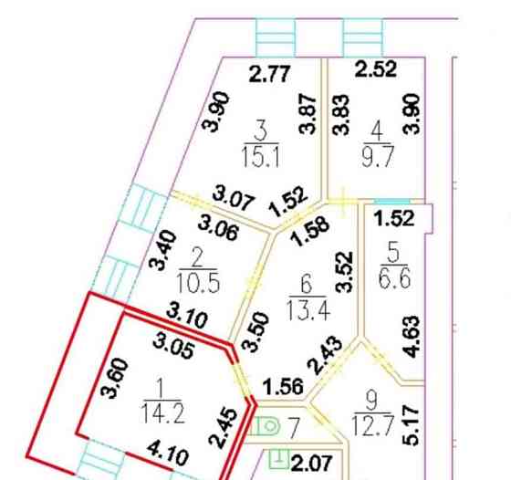 Комната, 14.2 м2, 4/8 эт. Москва