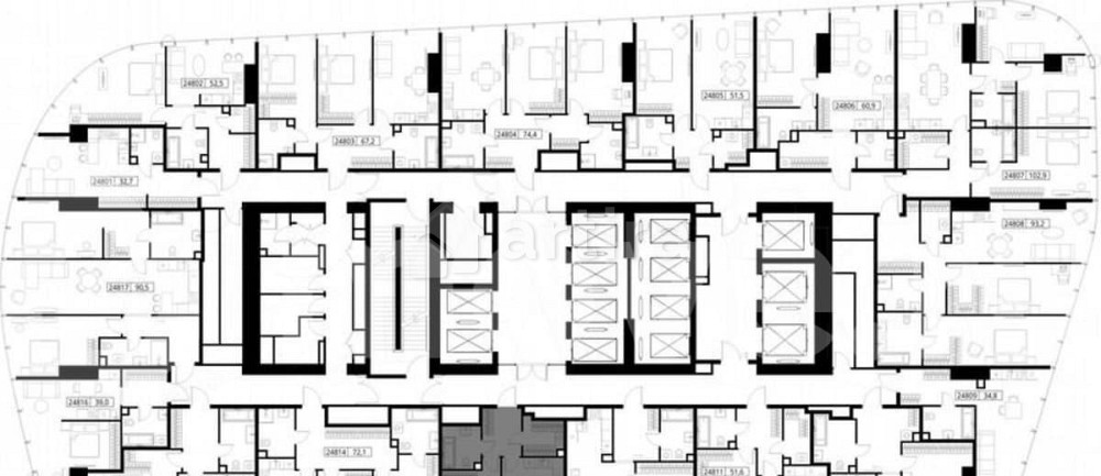 1-комн. квартира, 48.8 м2, 48/90 эт. Москва - изображение 3