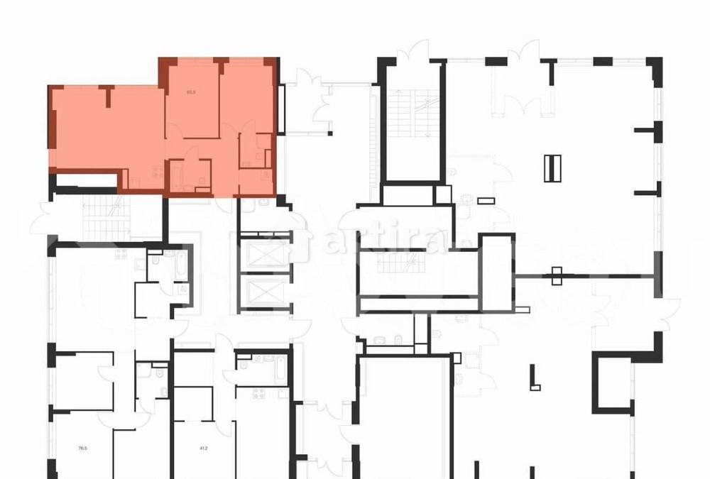 2-комн. квартира, 65.5 м2, 1/16 эт. Москва - изображение 2