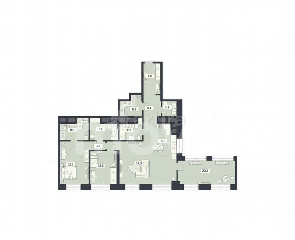 4-комн. квартира, 148.2 м2, 27/27 эт. Москва - изображение 1