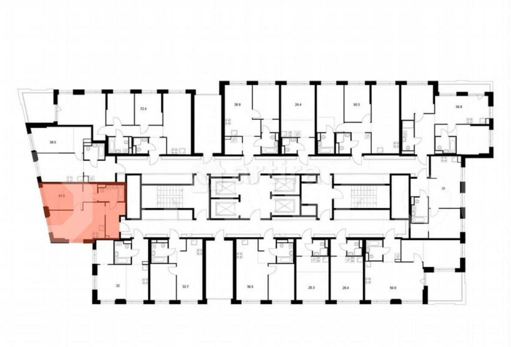 1-комн. квартира, 41.9 м2, 33/43 эт. Москва - изображение 2