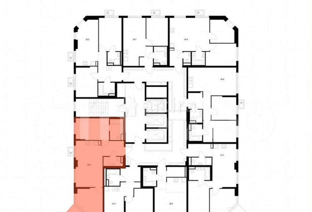 2-комн. квартира, 54.8 м2, 15/23 эт. Москва - изображение 3
