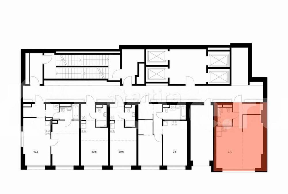 1-комн. квартира, 37.7 м2, 37/37 эт. Москва - изображение 3