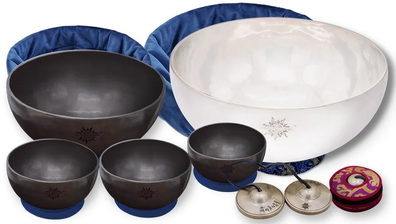 Комплект поющих чаш для массажа Профессиональный Стартовый Premium