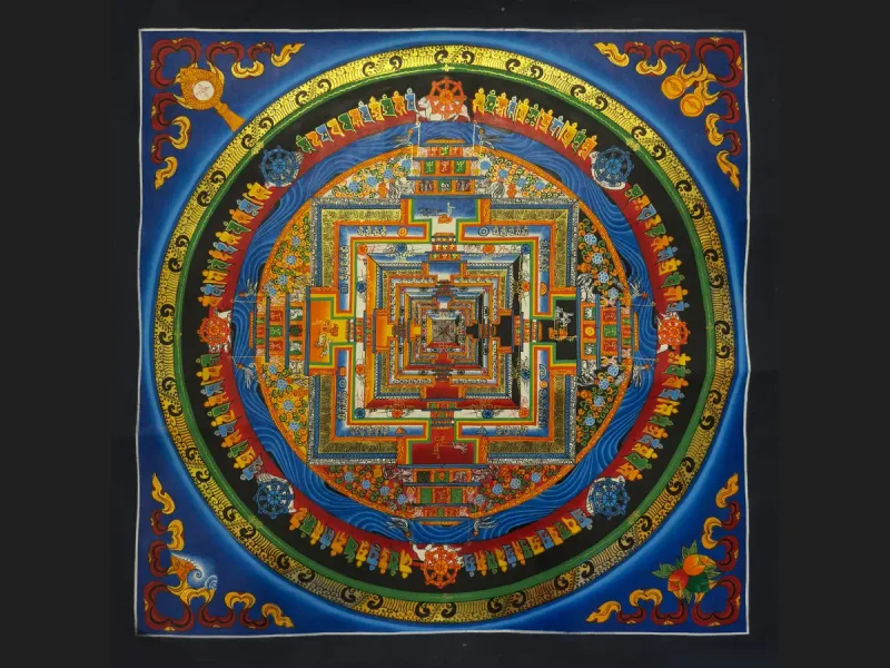 Tibetan Thangka Mandala Kalachakra (canvas) 50х50 cm