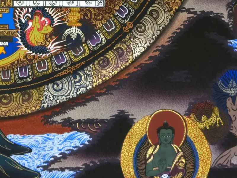 Tibetan Thangka: White Tara Mandala (on canvas), 45×60 cm - фото 2