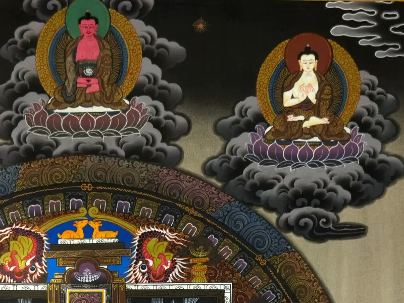 Tibetan Thangka: White Tara Mandala (on canvas), 45×60 cm - фото 4