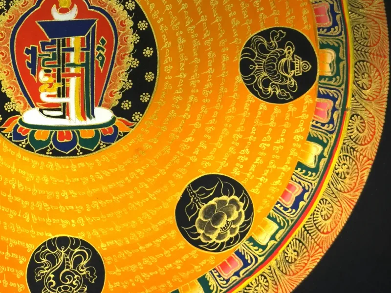 Tibetan Thangka Om Mandala (on canvas), 50×50 cm - фото 2