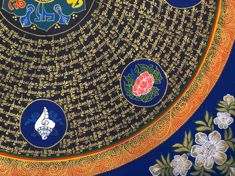 Tibetan Thangka Om Mandala (on canvas), 50×50 cm - фото 2