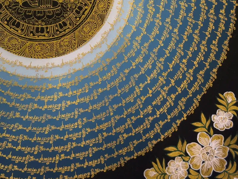 Tibetan Thangka Om Mandala (on canvas), 50×50 cm - фото 2