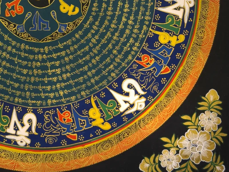 Tibetan Thangka Om Mandala (on canvas), 50×50 cm - фото 2