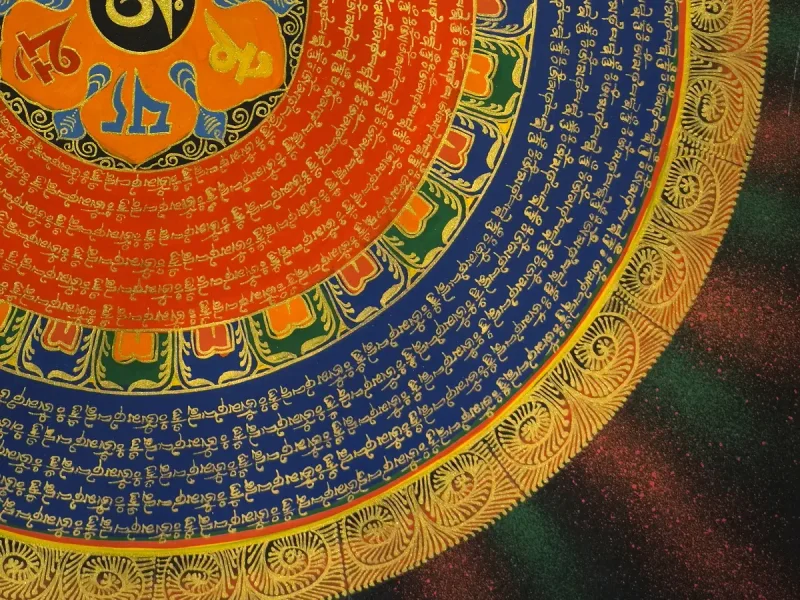 Tibetan Thangka Om Mandala (on canvas), 50×50 cm - фото 2