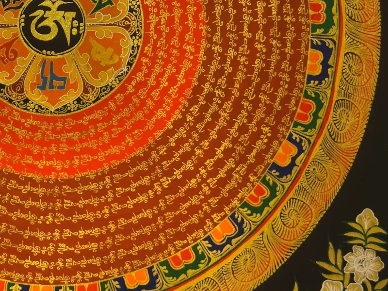 Tibetan Thangka Om Mandala (on canvas), 50×50 cm - фото 2