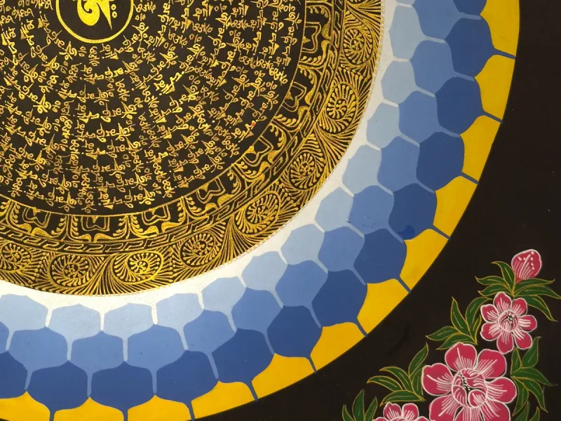 Tibetan Thangka Om Mandala (on canvas), 50×50 cm - фото 2